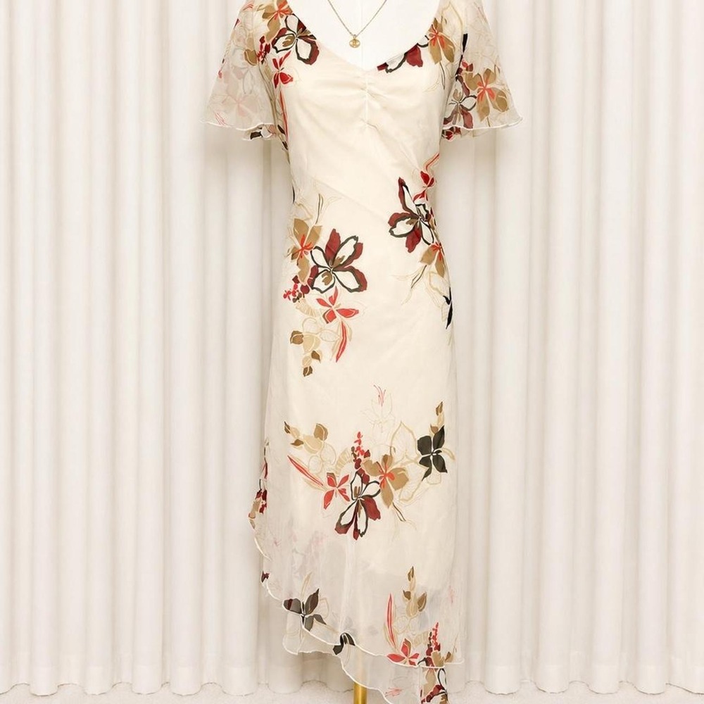 Y2k fairy floral midi dress ⋆౨ৎ˚⟡˖ ࣪